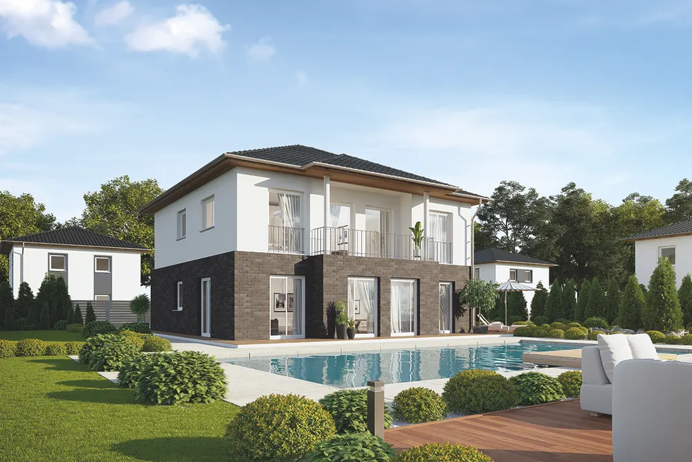 Visualisierung der Neubau-Villa in Harsum